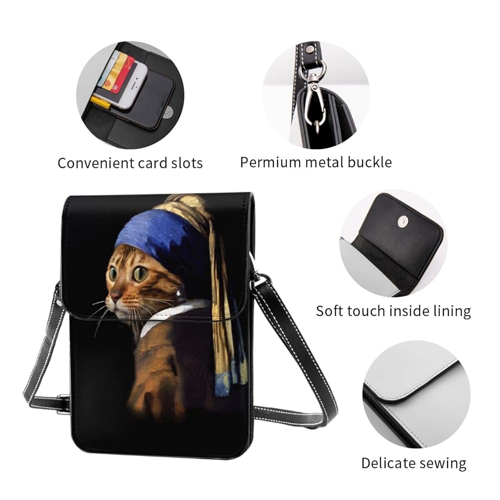 Amazon | [ZOOKISS] おもしろ 猫 猫柄 黒 アニメ スマホポーチ